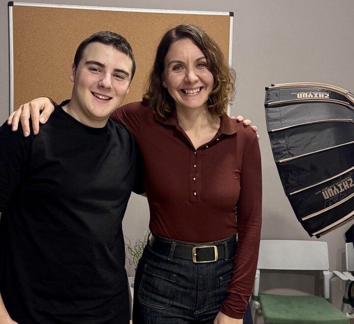 Lucas con Virginia Cao durante su proceso en Actor 360