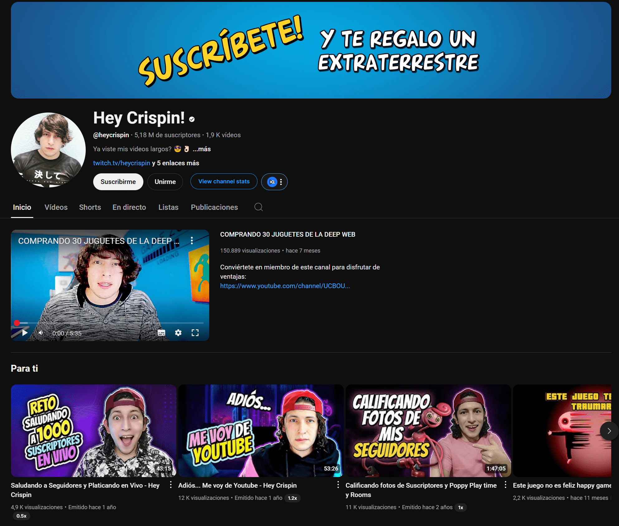 Canal de Hey Crispin